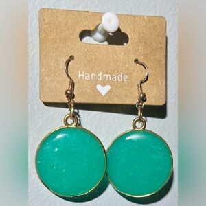 Handmade Green Earrings